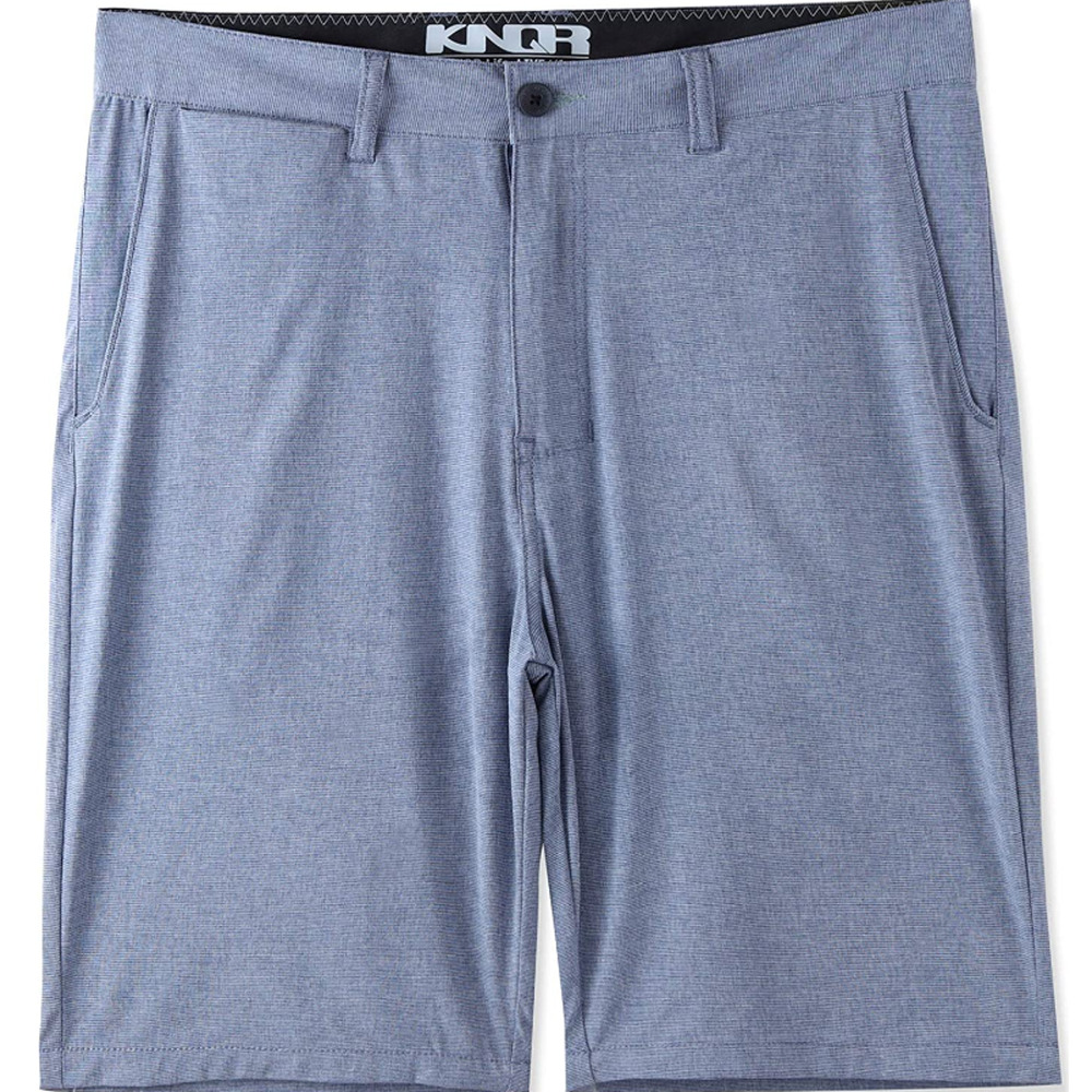 KNQR Mens Quick Dry 4way Stretch Fit Blue All-Terrain Active Golf Shorts Size 40